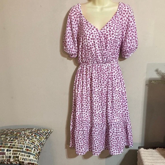 Sienna Sky beautiful pink pansy design size small dress. Beautiful Easter dress. - Picture 2 of 7